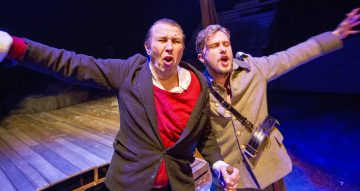 Helsingin Kaupunginteatteri – Suomen hauskin mies – Kuvassa Martti Suosalo, Heikki Ranta – Kuva Tapio Vanhatalo