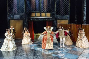 Helsingin Kaupunginteatteri – Rakastunut Shakespeare – Kuvassa Kirsi Karlenius, Unto Nuora, Mikko Paloniemi, Raili Raitala, Helena Haaranen, Risto Kaskilahti, Heidi Naakka – Kuva Tapio Vanhatalo