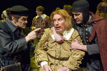 Helsingin Kaupunginteatteri – Rakastunut Shakespeare – Kuvassa Matti Olavi Ranin, Jari Pehkonen ja Juha Jokela – Kuva Tapio Vanhatalo