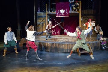 Helsingin Kaupunginteatteri – Rakastunut Shakespeare – Kuvassa Miila Virtanen, Kari Mattila, Mikko Paloniemi, Ilkka Kokkonen, Jouko Klemettilä, Matti Rasila, Luca Elshout – Kuva Tapio Vanhatalo