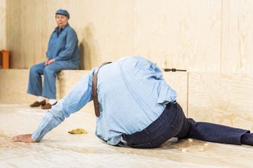 Lilla Teatern – Män kan inte våldtas – På bilden Robert Kock och Pia Runnakko – Foto Sanni Siira