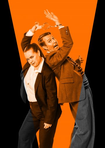 Helsingin Kaupunginteatteri – Turvamies – Kuvassa Katja Küttner ja Martti Suosalo – Kuva Robert Seger