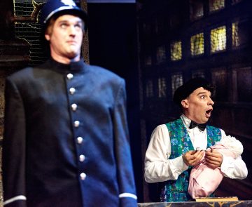 Helsingin Kaupunginteatteri – Baskervillen koira – Kuvassa Sauli Suonpää ja Mikko Virtanen – Kuva Jaakko Vuorenmaa