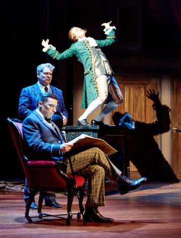 Helsingin Kaupunginteatteri – Baskervillen koira – Kuvassa Mikko Virtanen, Eppu Salminen ja Sauli Suonpää – Kuva Jaakko Vuorenmaa