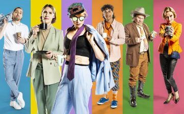 Helsingin Kaupunginteatteri – Paahtimo – Kuvassa Jarkko Niemi, Vappu Nalbantoglu, Sanna-June Hyde, Jasir Osman, Pertti Koivula, Leena Rapola – Kuvat Robert Seger, kollaasi Raili Petäjistö