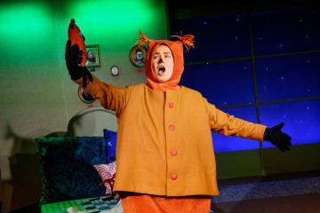 Helsingin Kaupunginteatteri – Mollin iltahepuli – Kuvassa Sari Haapamäki – Kuva Cata Portin