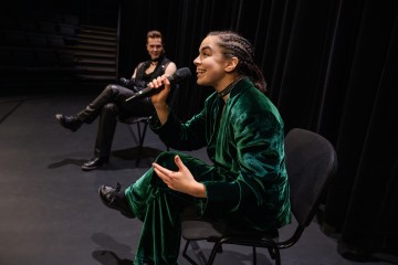 Helsingin Kaupunginteatteri – Project No. 2191 – Kuvassa Justus Pienmunne, Anni Koskinen – Kuva Kai Kuusisto